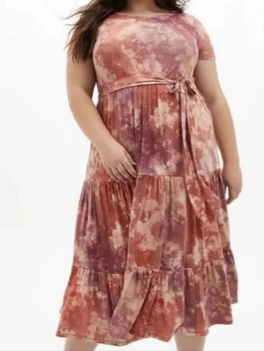 Torrid Tie‎ Dye Tiered Midi Dress
